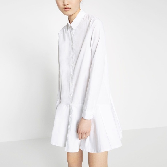 Zara Dresses & Skirts - Zara poplin dress with pleated bottom